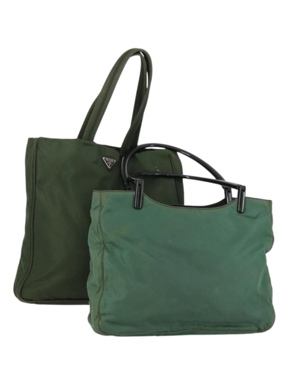 PRADA Tote Bag Nylon 2 Set Khaki